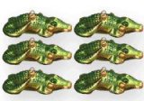 Glass Crocodile Ornament