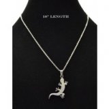 Pewter Necklace Gecko