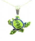 Little Turtle Sterling Enamel Necklace