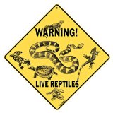 Warning Live Reptiles Crossing Sign
