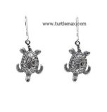 Dangly Sterling Sea Turtle Earrings