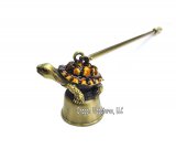 Enamel and Brass Turtle Candle Snuffer
