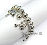 Frogs & Beads Charm Bracelet