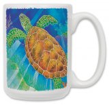 Blue and Green Sea Turtle Mug