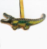 Green Alligator Sequined Ornament