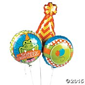 Snappy Alligator Birthday Balloons-   Set of 3