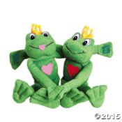Plush Long-Armed Heart Frogs- Set of 2