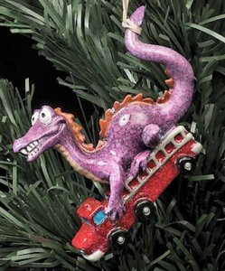 Kitty's Critters Dragon Ornament: Red Hot