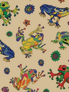 Rainbow Frogs Wrapping Paper