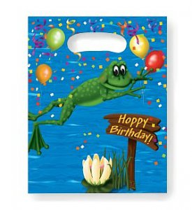 Frog/Alligator Swamp Party Loot Bags, pk/8