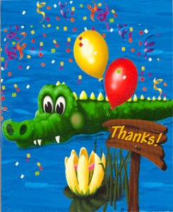 Alligator Swamp Party Thank-You Notes