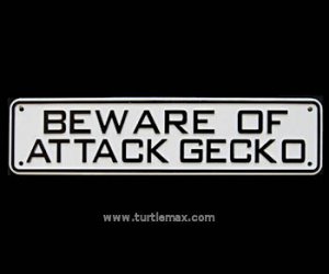 "Beware of Attack Gecko" Sign