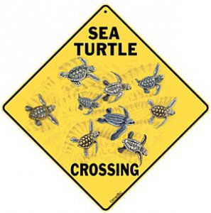 Sea Turtle Crossing Sign
