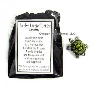 Lucky Little Green Turtle Charm