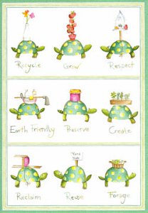 "B-earth-day" Turtle Card