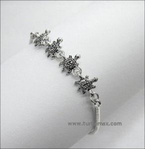 Silver Tone Turtle Bracelet