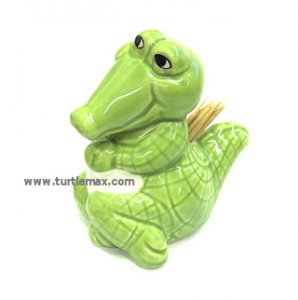 Green Gator Toothpick Holder