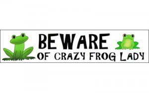 "Crazy Frog Lady" Sticker