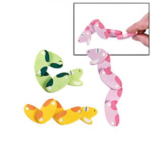 Moveable Snake Erasers (12)