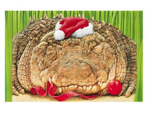 Grinning Gator Greetings Christmas Cards