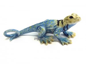 "Boomer" Mini Porcelain Collared Lizard