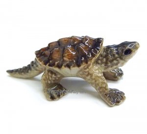 "Jaws" Mini Porcelain Snapping Turtle