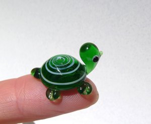 Teeny Tiny Glass Turtle