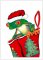 Stocking Stuffer Frog Christmas Cards, Box/10