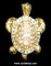 Gold & Crystal Turtle Pin/Pendant