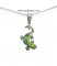 Sterling Enamel Little Gecko Necklace