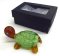 Green Speckled Handmade Glass Turtle
