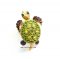 Bobblehead Green Crystal Sea Turtle Pin